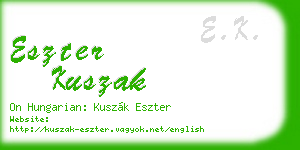 eszter kuszak business card