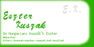 eszter kuszak business card